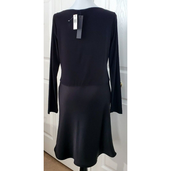 NWT Cynthia Steffe Women's Black Midi Dress Cocktail Fit & Flare MSRP $198 Sz M - Picture 4 of 9